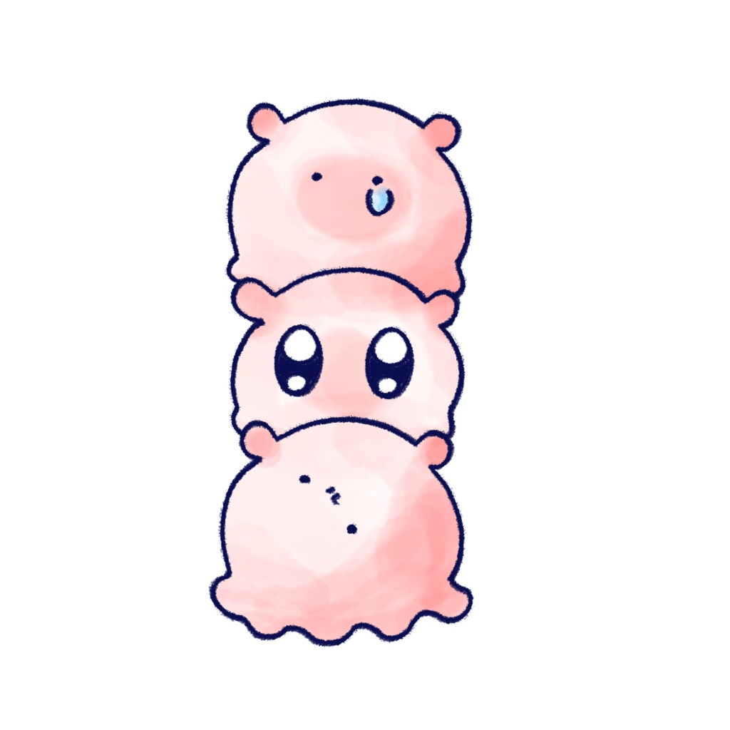 【ぷくぷく屋】アクリルキーホルダー　【ぷくだんご】