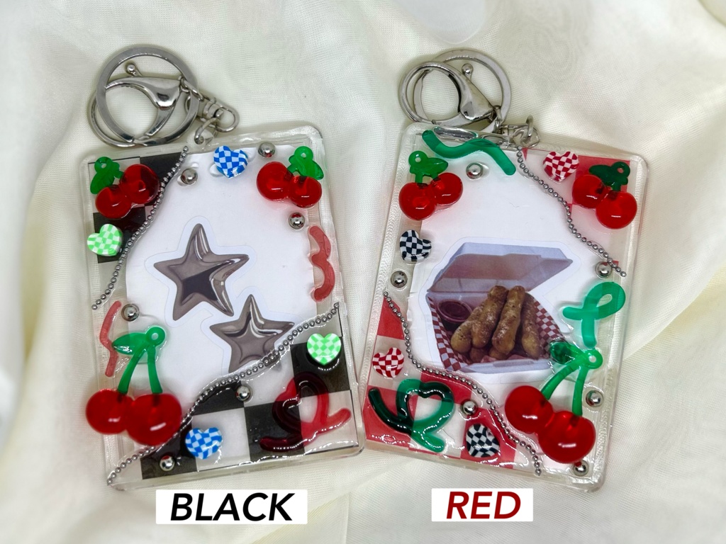 レジンデコトレカケース 【BLACK / RED】