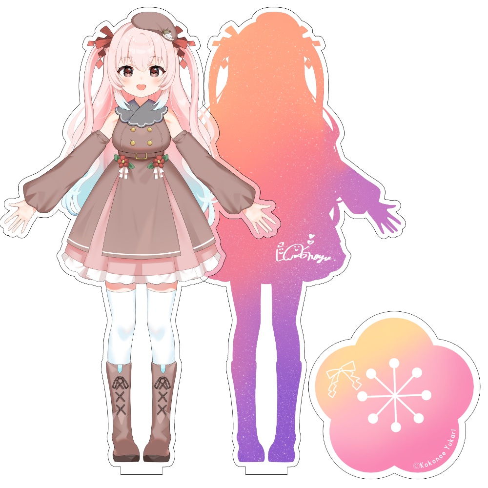ここのゆアクリルフィギュア（桜）