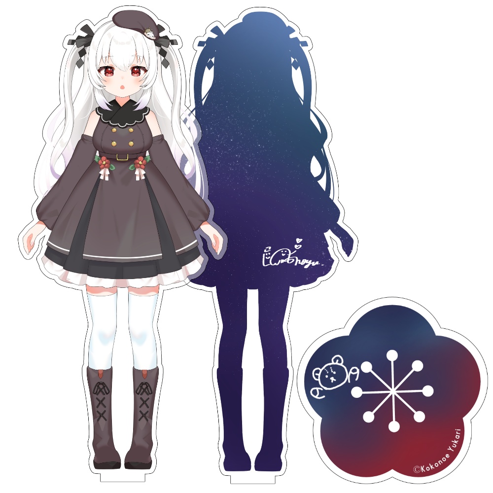 黒のゆアクリルフィギュア（黒）