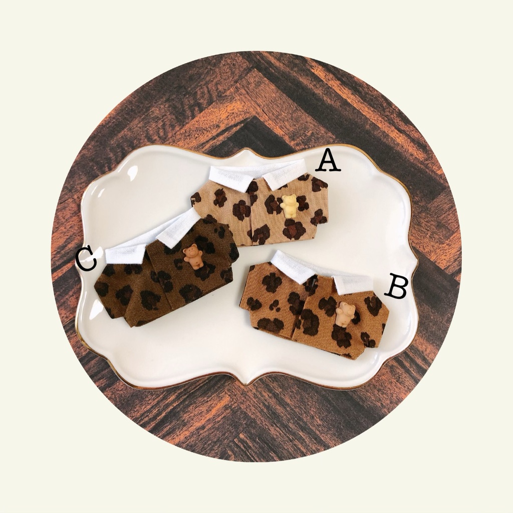 レオパード柄シャツ【10cmぬいsize/送料別】