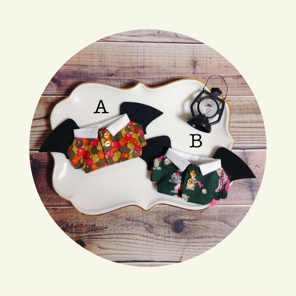 Halloween羽付きシャツ【10cmぬいsize/送料別】