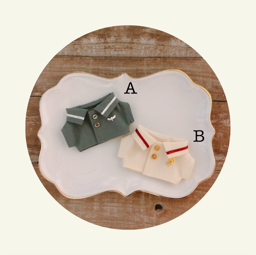 リボンラインシャツ【10cmぬいsize/送料別】