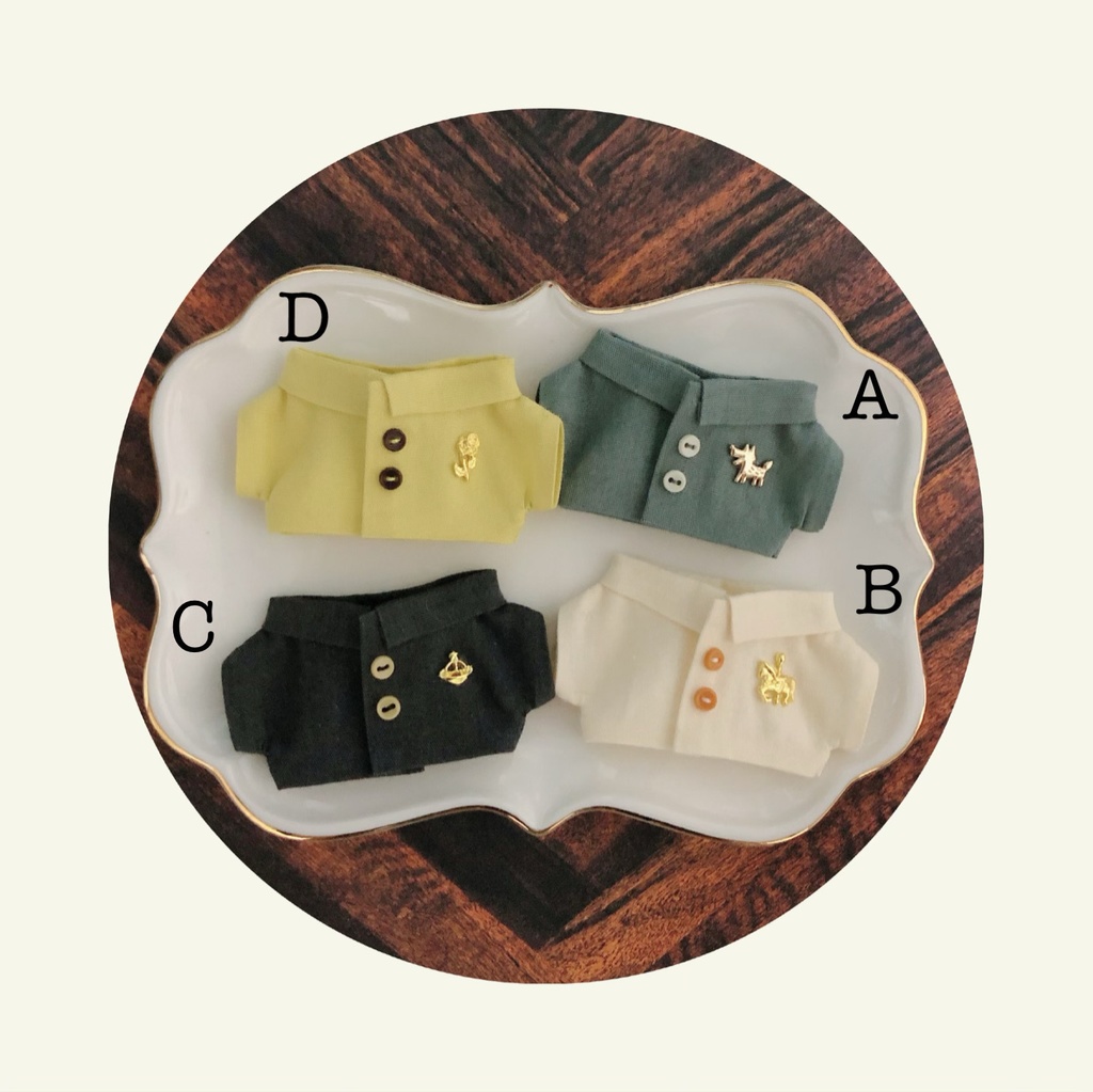 ワンポイントカラーシャツ【10cmぬいsize/送料別】