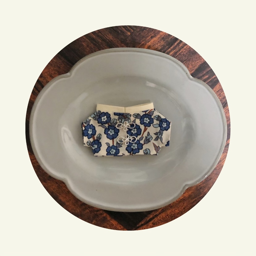 花柄チャイナ風シャツ【10cmぬいsize/送料別】