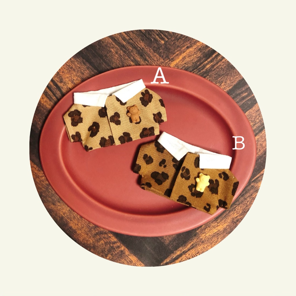 レオパード柄シャツ【10cmぬいsize/送料別】