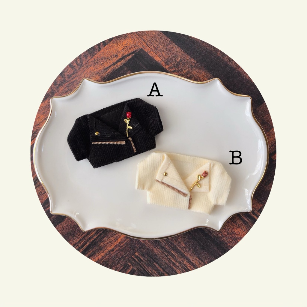 フラワーコーデュロイジャケット【10cmぬいsize/送料別】