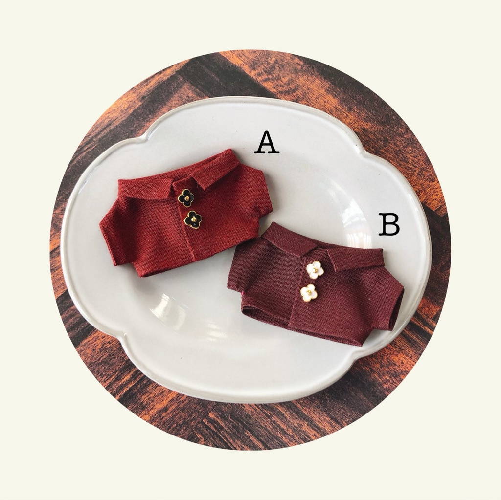 レトロフラワーシャツ【10cmぬいsize/送料別】