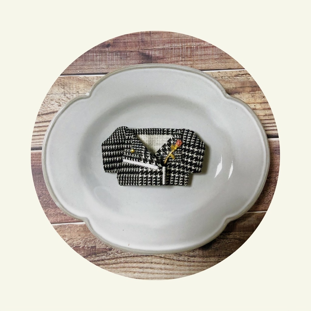グレンチェック柄ジャケット【10cmぬいsize/送料別】