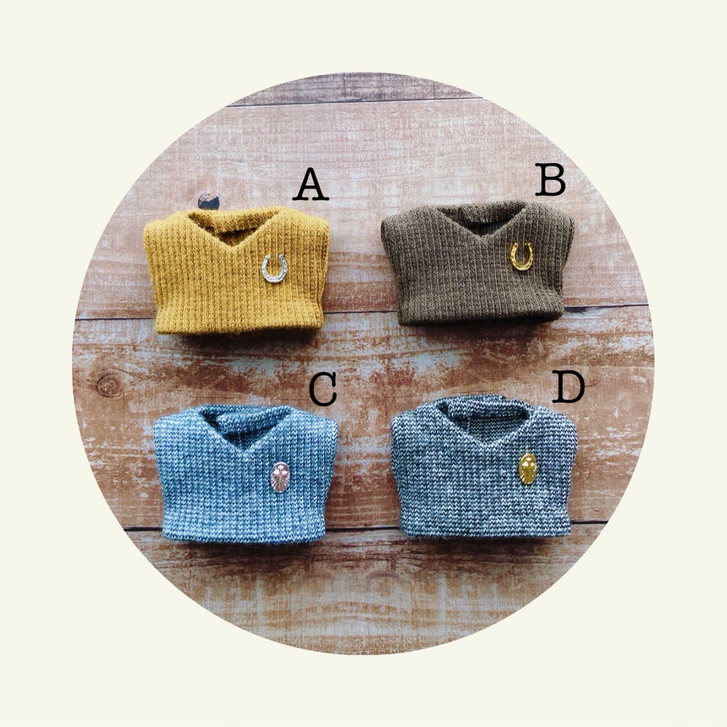 リブニットベスト【10cmぬいsize/送料別】