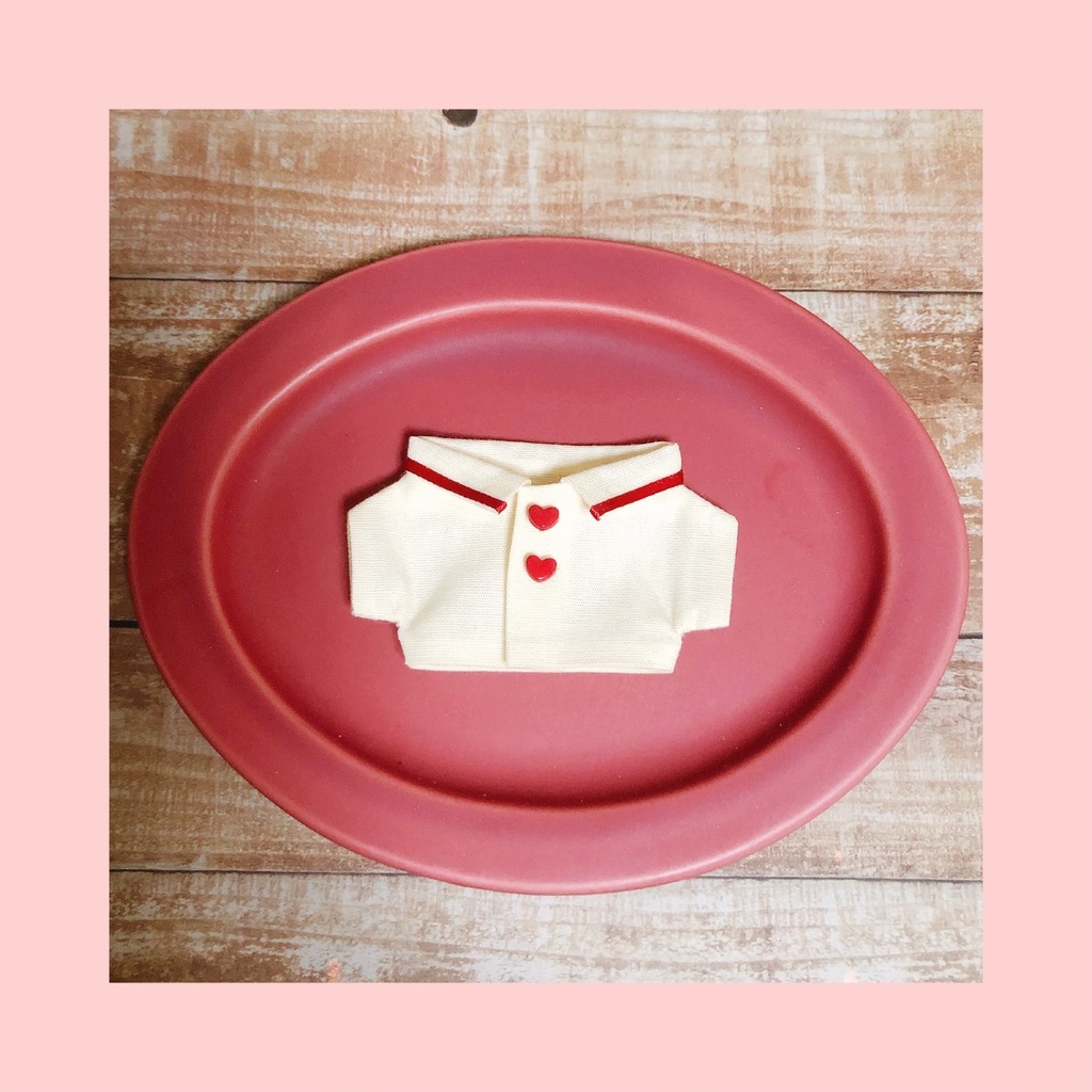 リボンラインシャツ(Heart♡)【10cmぬいsize/送料別】