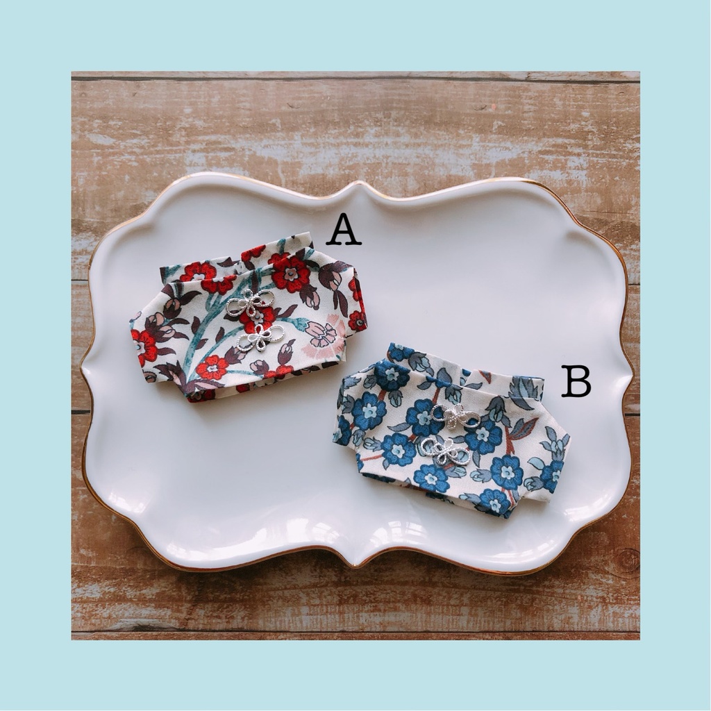 花柄チャイナ風シャツ【10cmぬいsize/送料別】