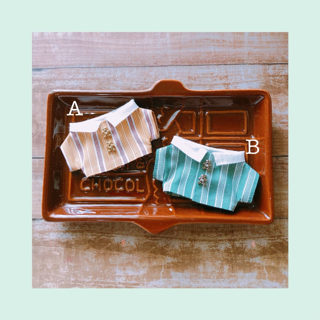 ストライプ柄シャツ【10cmぬいsize/送料別】