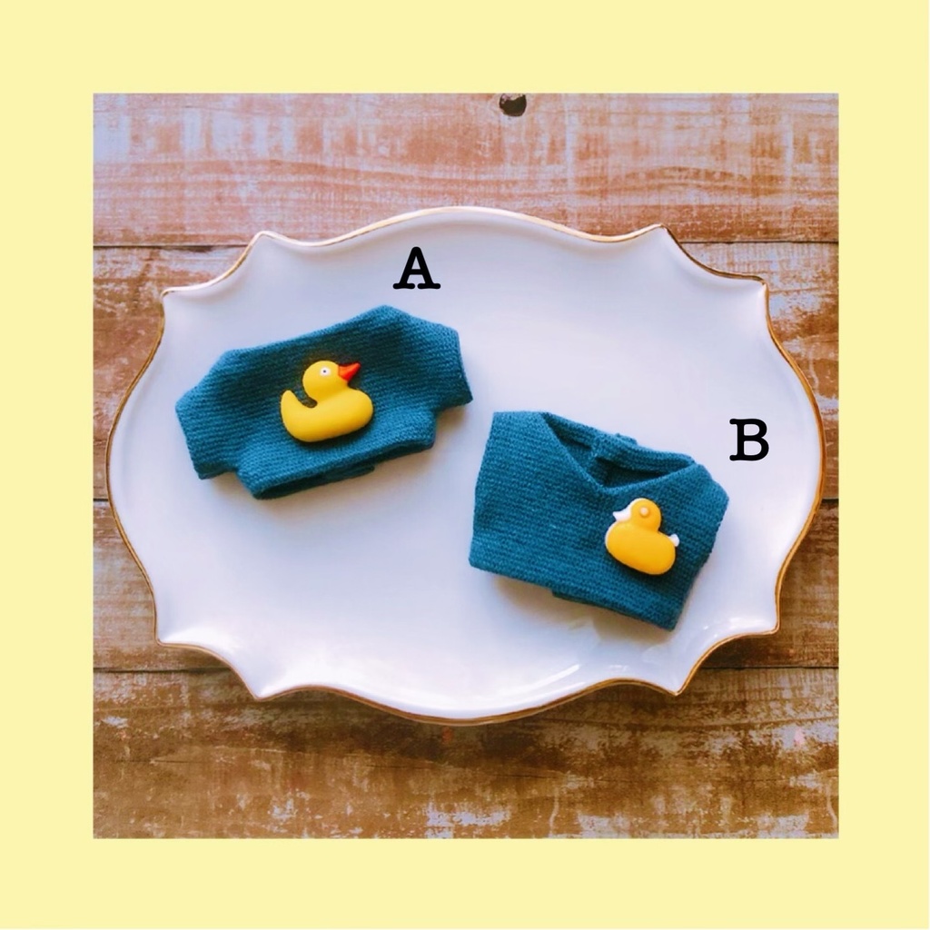 アヒルさんカットソー＆ベスト【10cmぬいsize/送料別】