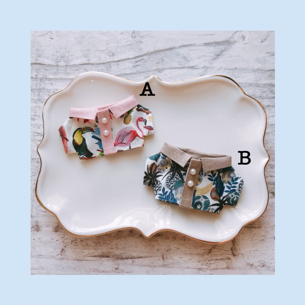 トロピカル柄シャツ【10cmぬいsize/送料別】