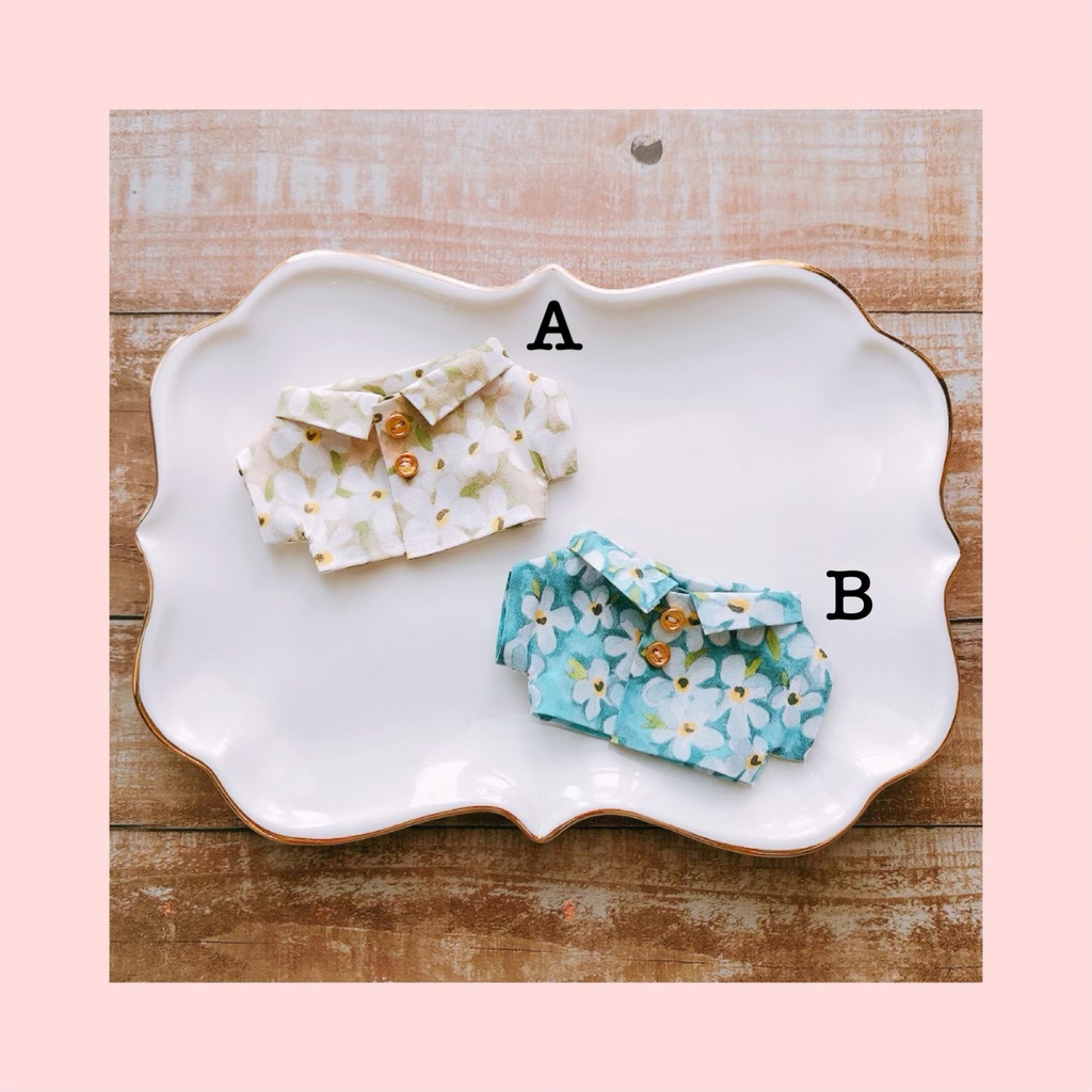 フラワープリントシャツ【10cmぬいsize/送料別】