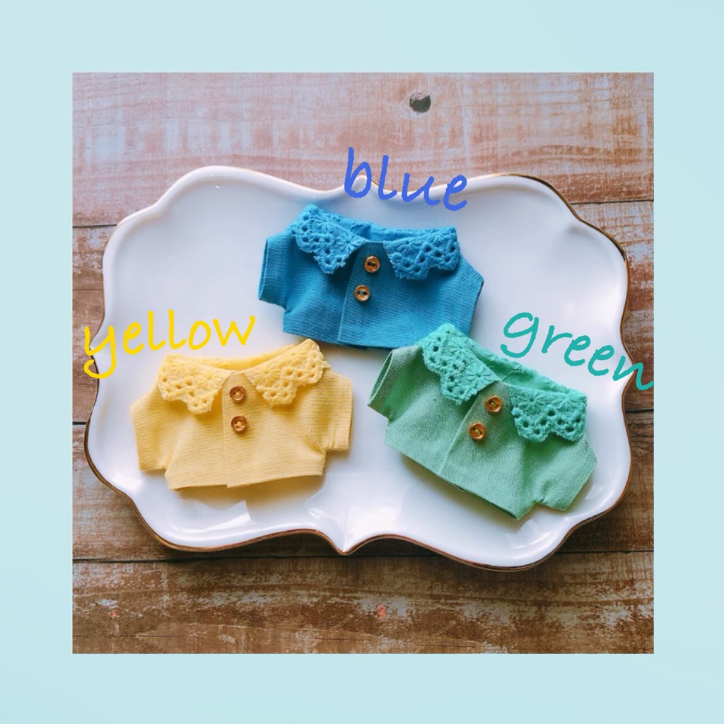 レース襟カラーシャツ【10cmぬいsize/送料別】