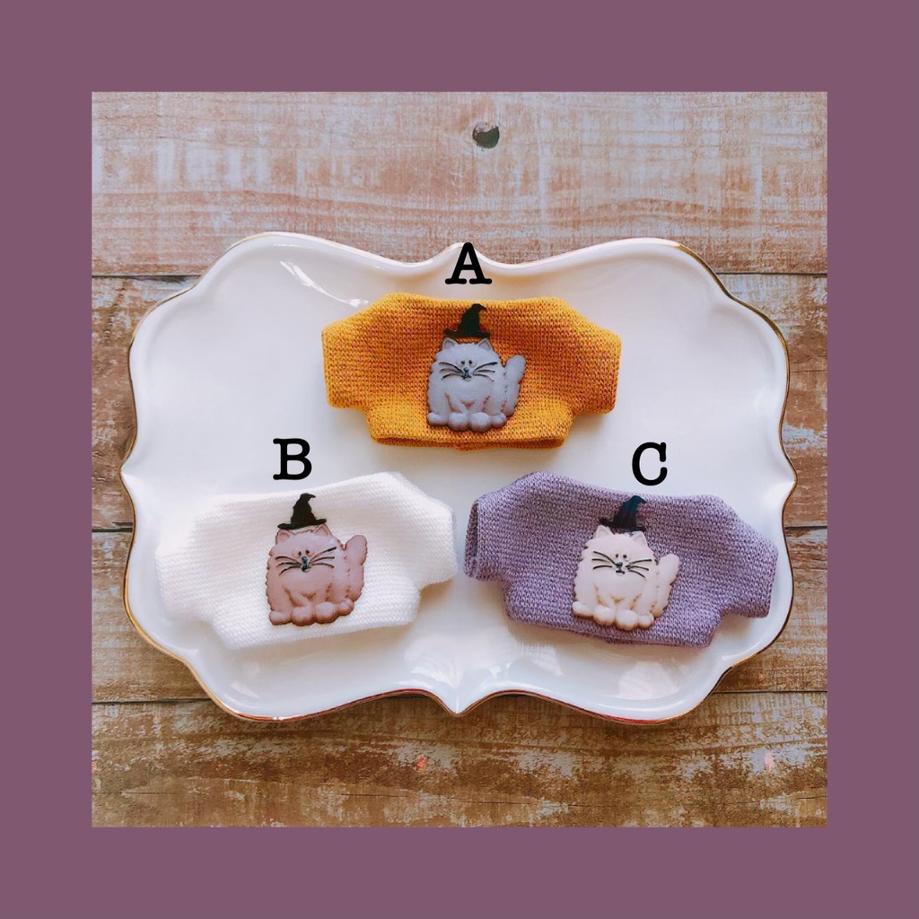 ねこちゃんカットソー🎃ハロウィンversion🎃【10cmぬいsize/送料別】