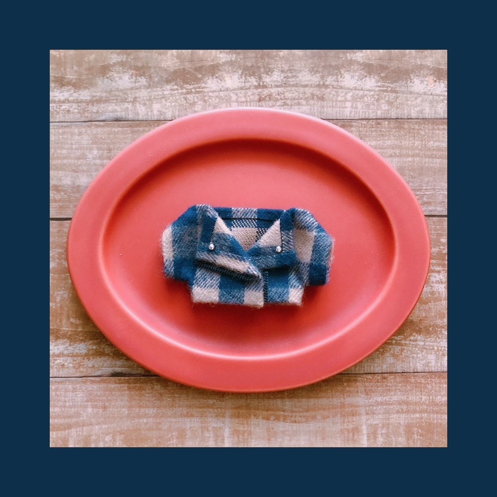 フランネルチェック柄ジャケット【10cmぬいsize/送料別】