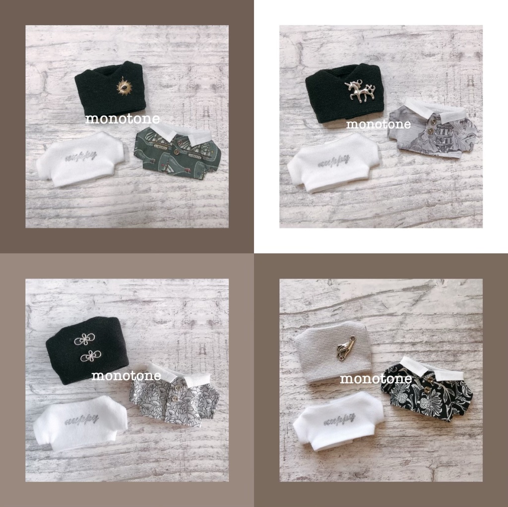 2022 nuppy bag〜モノトーン️♠️🎩🐈‍⬛〜【10cmぬいsize/送料別】