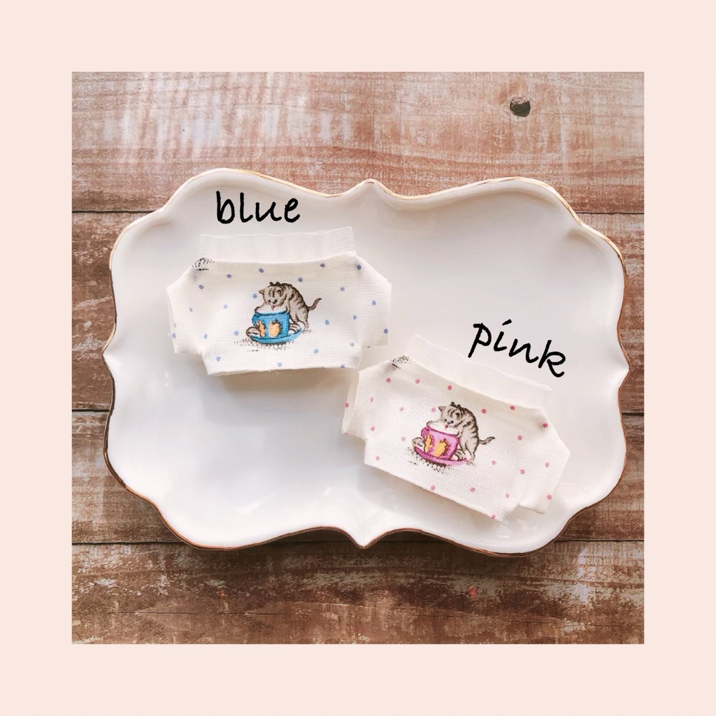 ミルク飲み仔猫のフリル襟シャツ🥛🐈【10cmぬいsize/送料別】