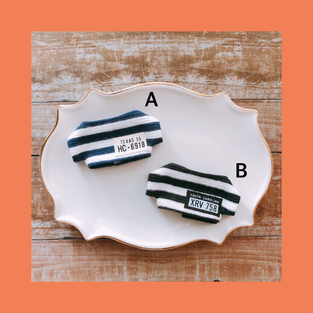 ボーダー柄カットソー🦓【10cmぬいsize/送料別】