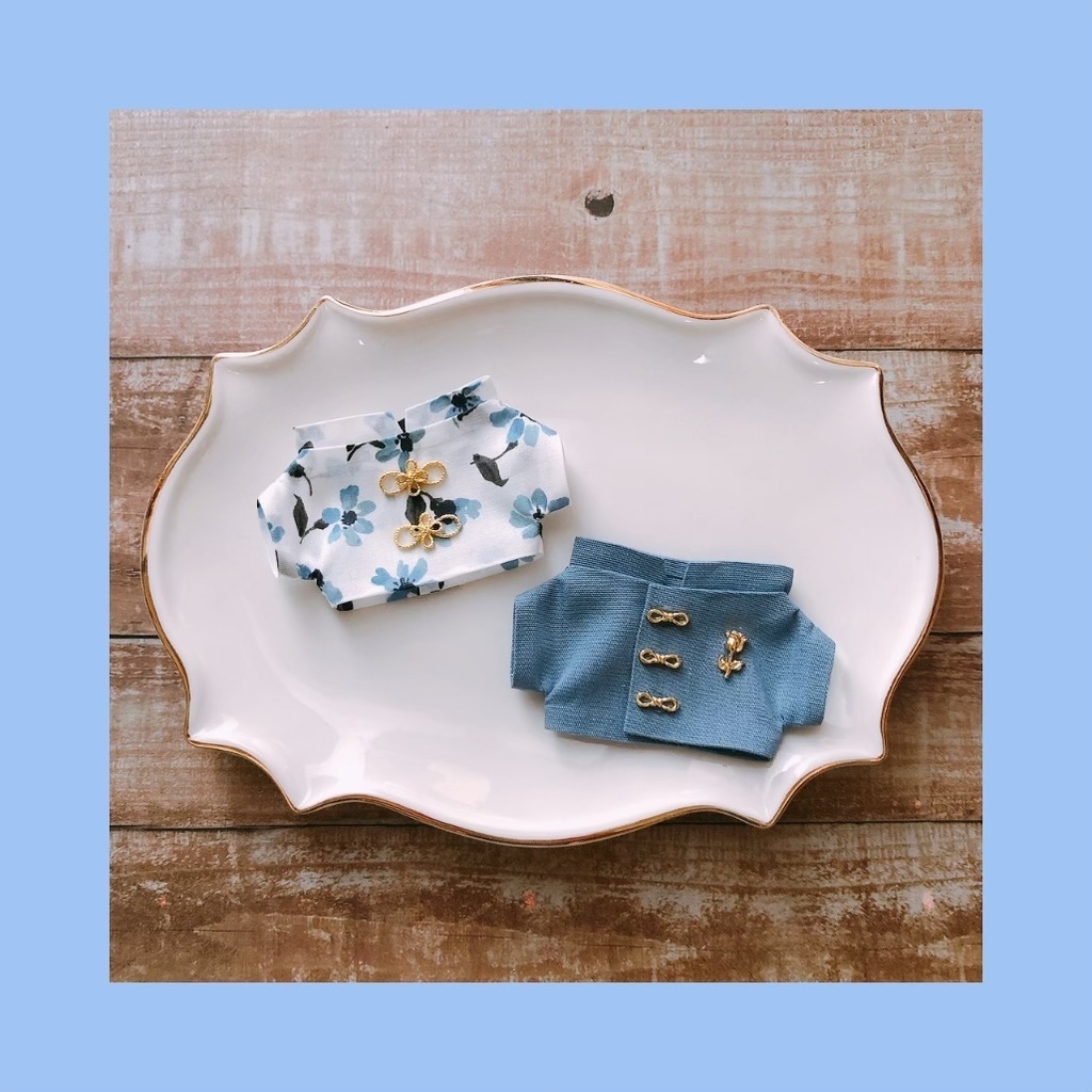 ブルー系チャイナset【10cmぬいsize/送料別】