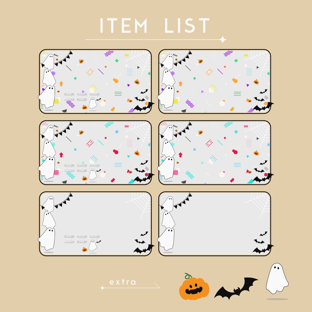 【無料】貼るだけ!簡単!ココフォリア部屋素材(ハロウィンver.)