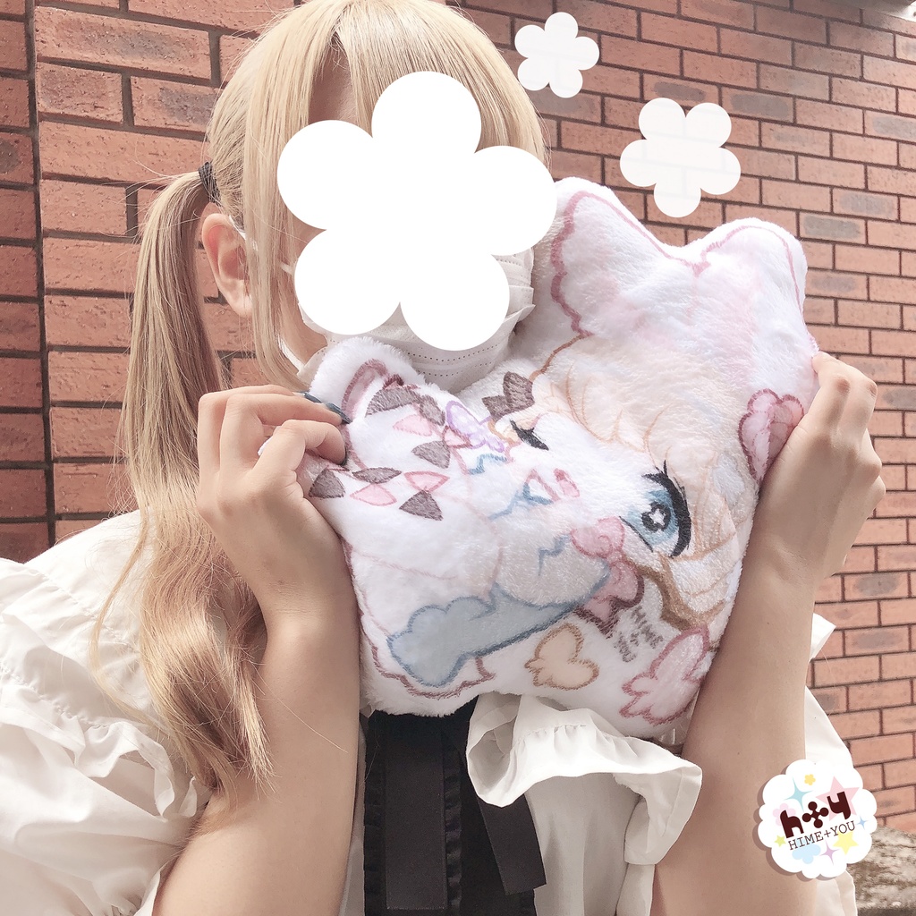 双子兎 Silky&Milky リバーシブル ふかふかクッション