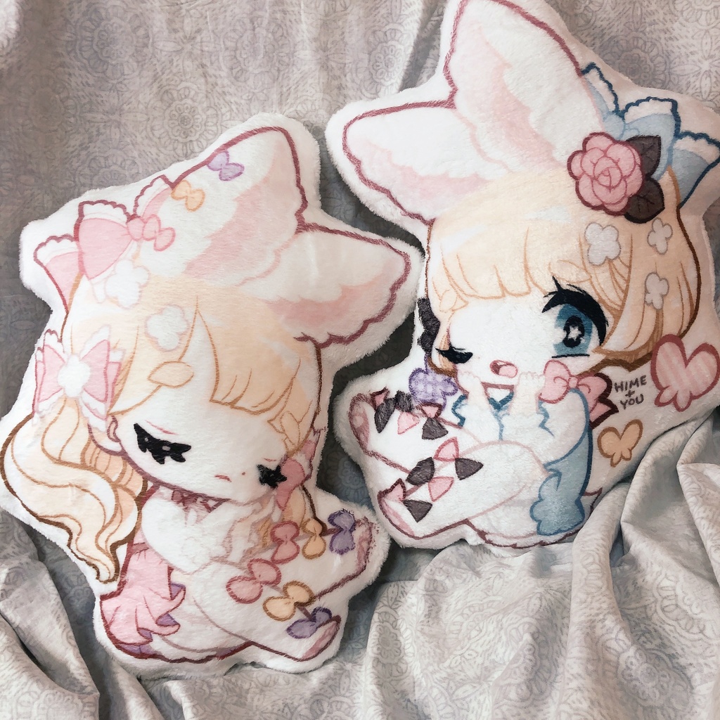 双子兎 Silky&Milky リバーシブル ふかふかクッション