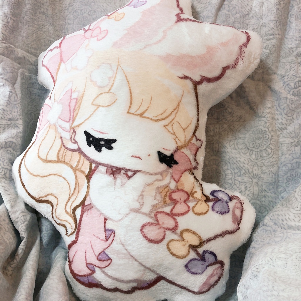 双子兎 Silky&Milky リバーシブル ふかふかクッション