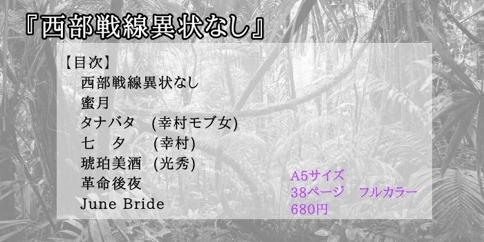 イケメン戦国・非公式アンソロジー『西部戦線異状なし』B品