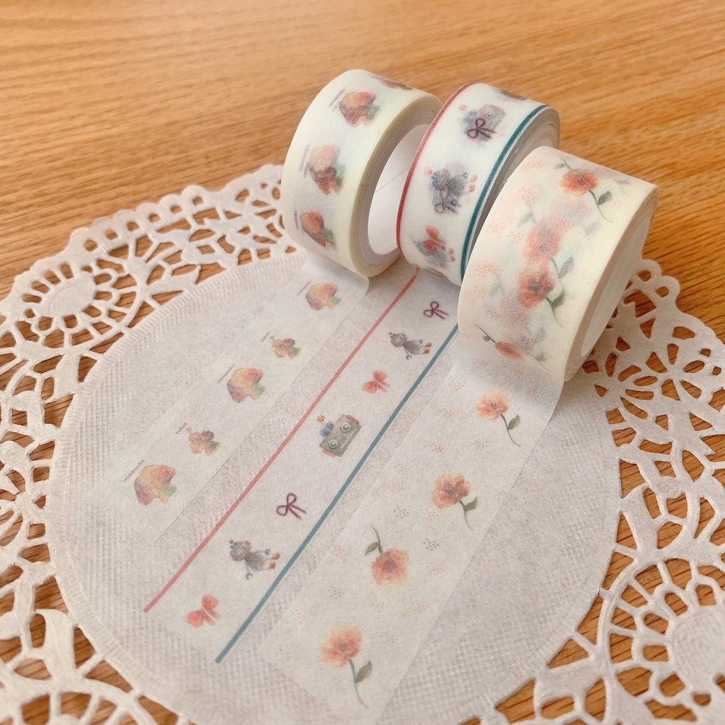 【女の子とロボット】マスキングテープ 花