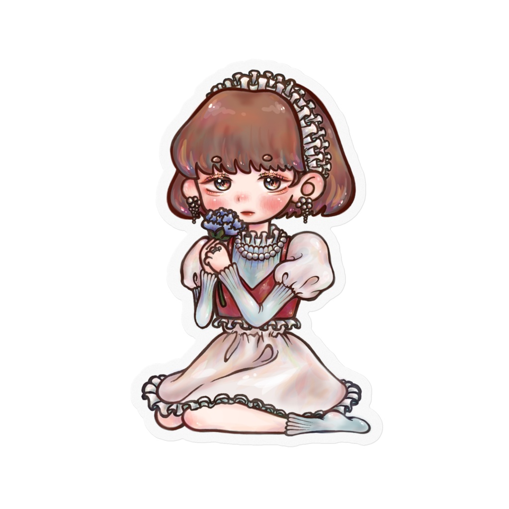【onnnanoko.1】クリアステッカー design.1