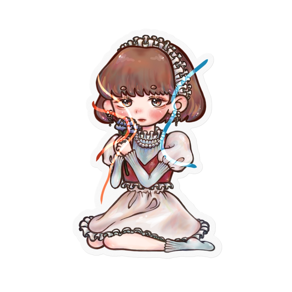 【onnnanoko.1】クリアステッカー design.3