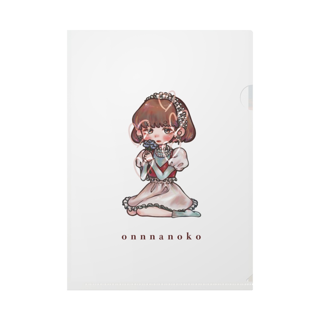 【onnnanoko.1】A4両面クリアファイル ハート