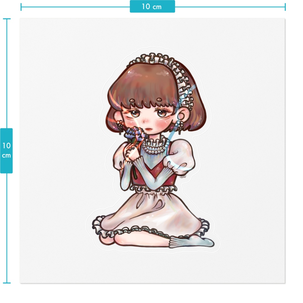 onnnanokoクリアステッカー design.3