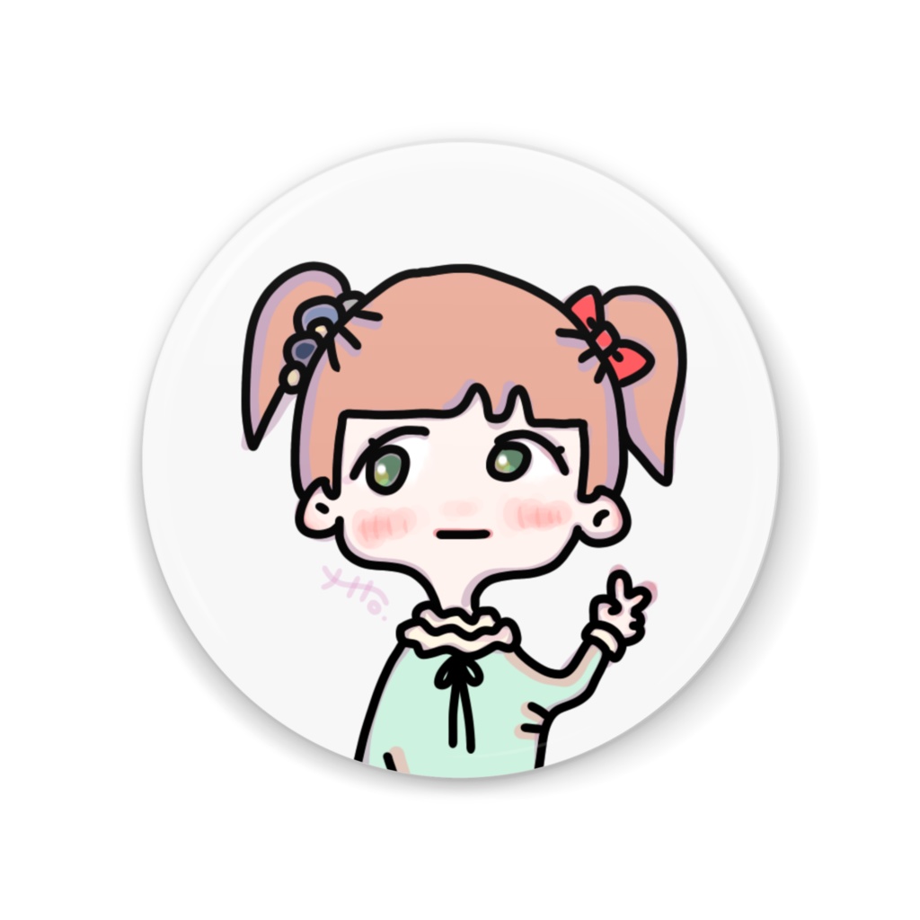 ぴすぴす女の子 缶ミラー