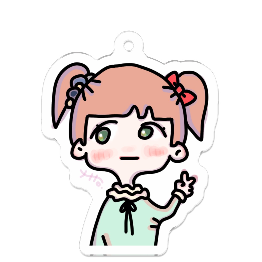 ぴすぴす女の子 アクリルキーホルダー