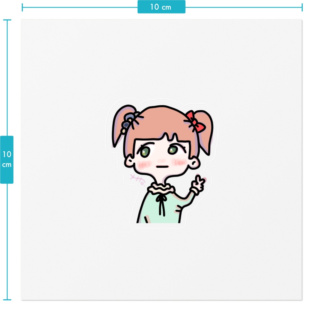 ぴすぴす女の子 ステッカー