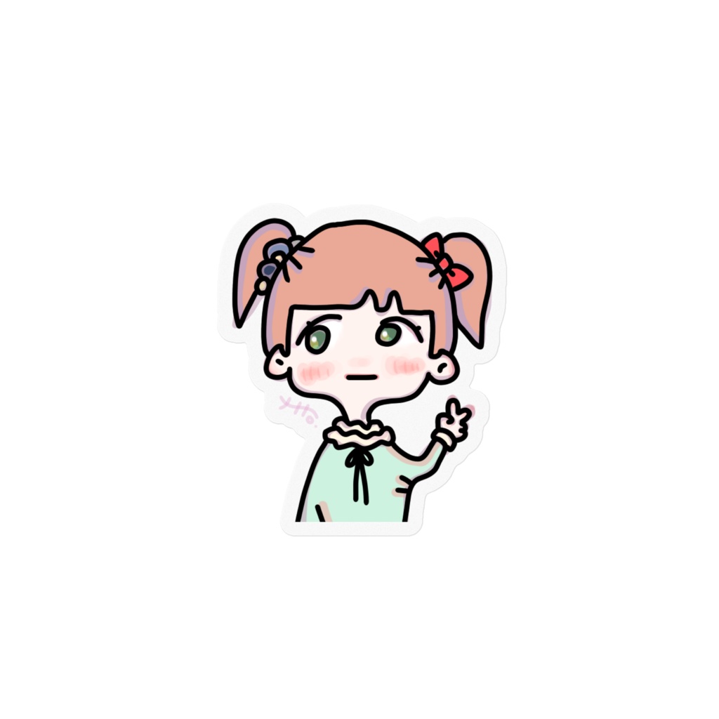 ぴすぴす女の子 ステッカー