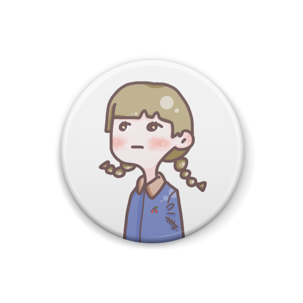 さくらんぼおさげちゃん 缶バッジ
