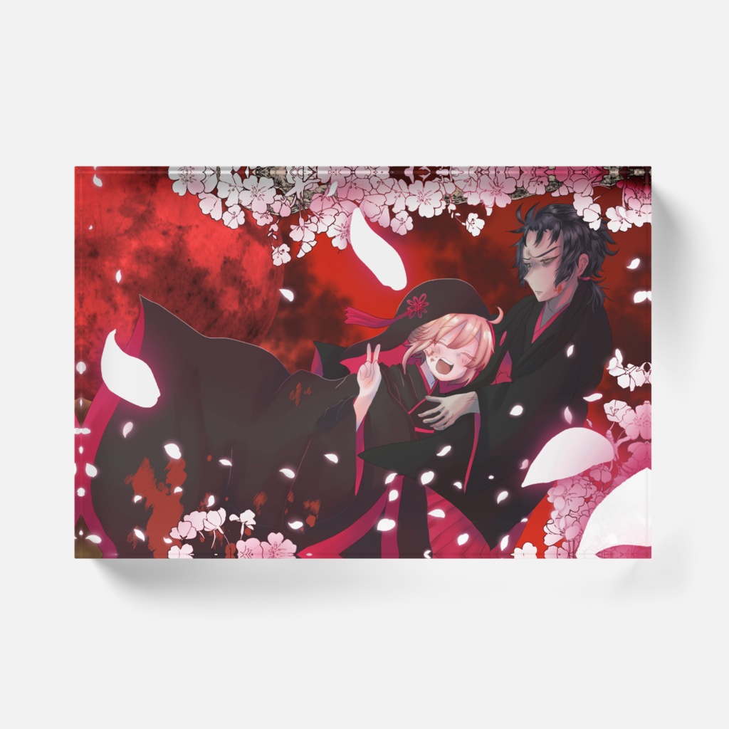 FGO土沖結婚アクリルブロック~紅~