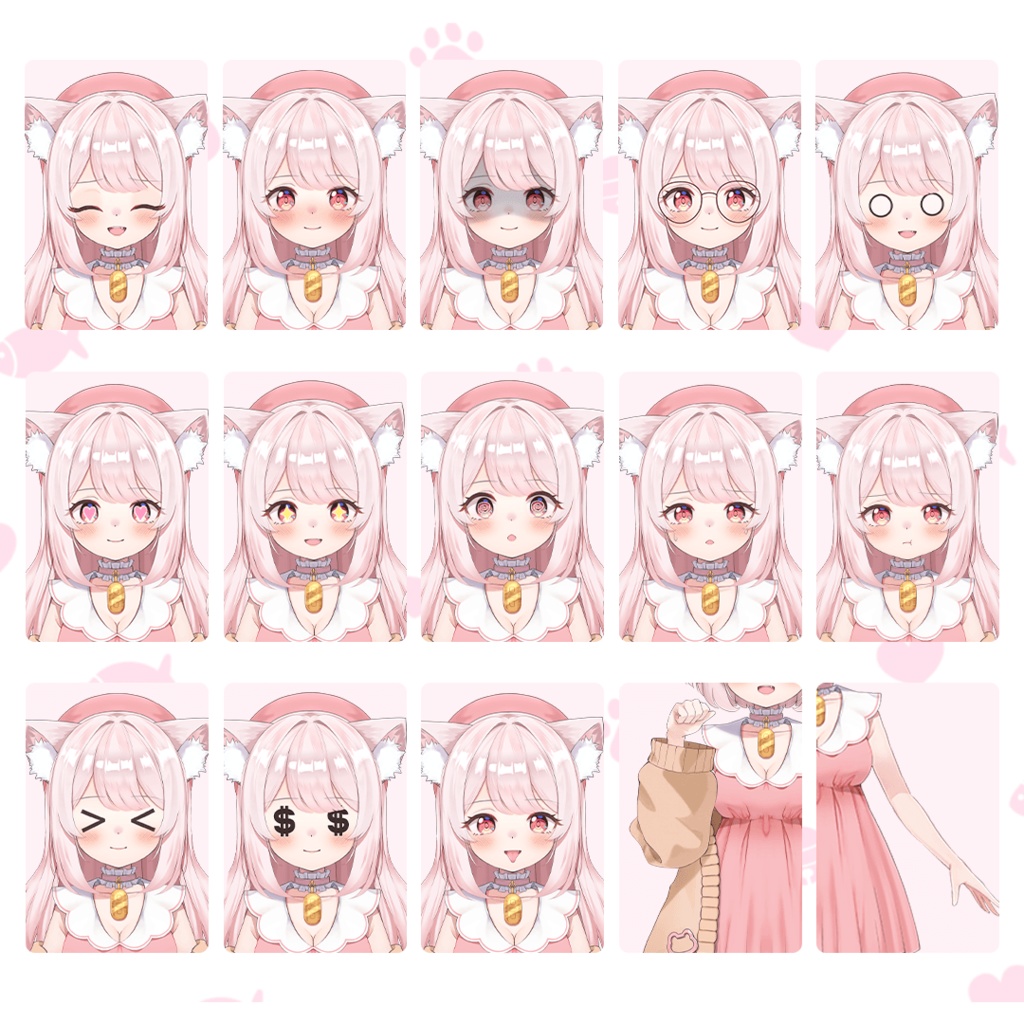 【限定1点】Vtuberモデル猫の女の子【live2dモデル】