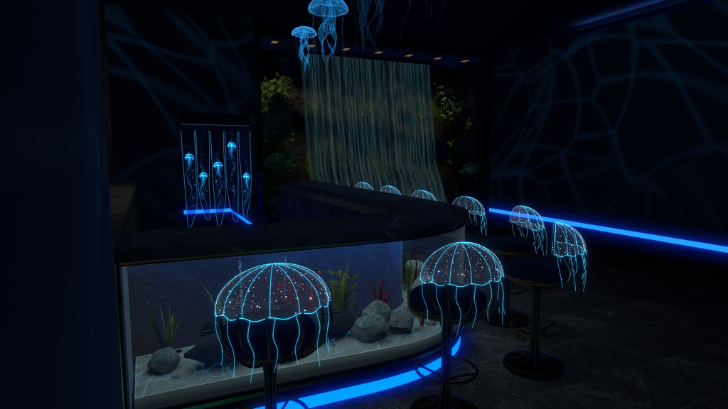 アクアリウムバーワールド Nereid Deep Sea Bar ステージ・スタッフルームあり!