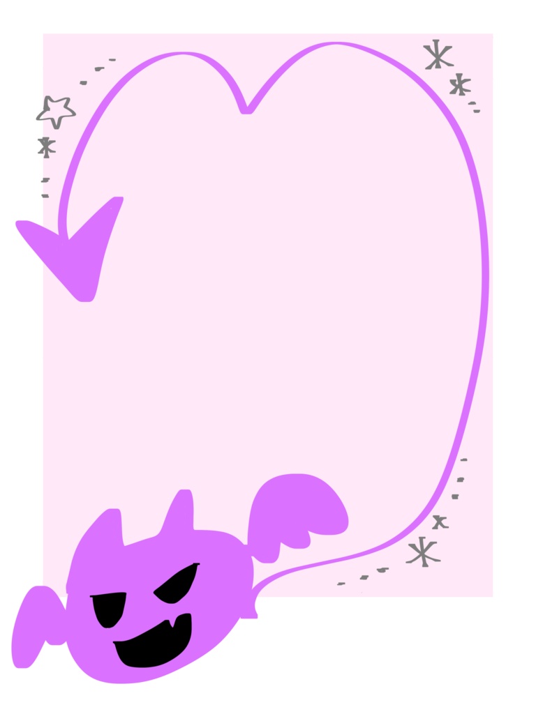 チェキ風素材★悪魔