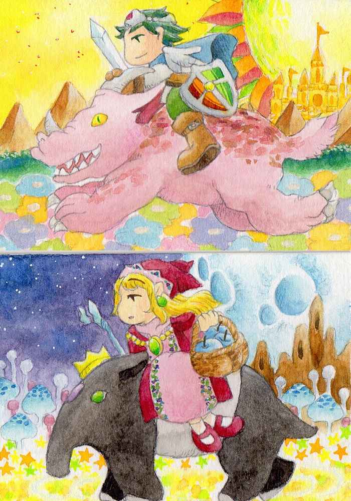 ATC（ミニ原画）「Day」「Night」（2種類）