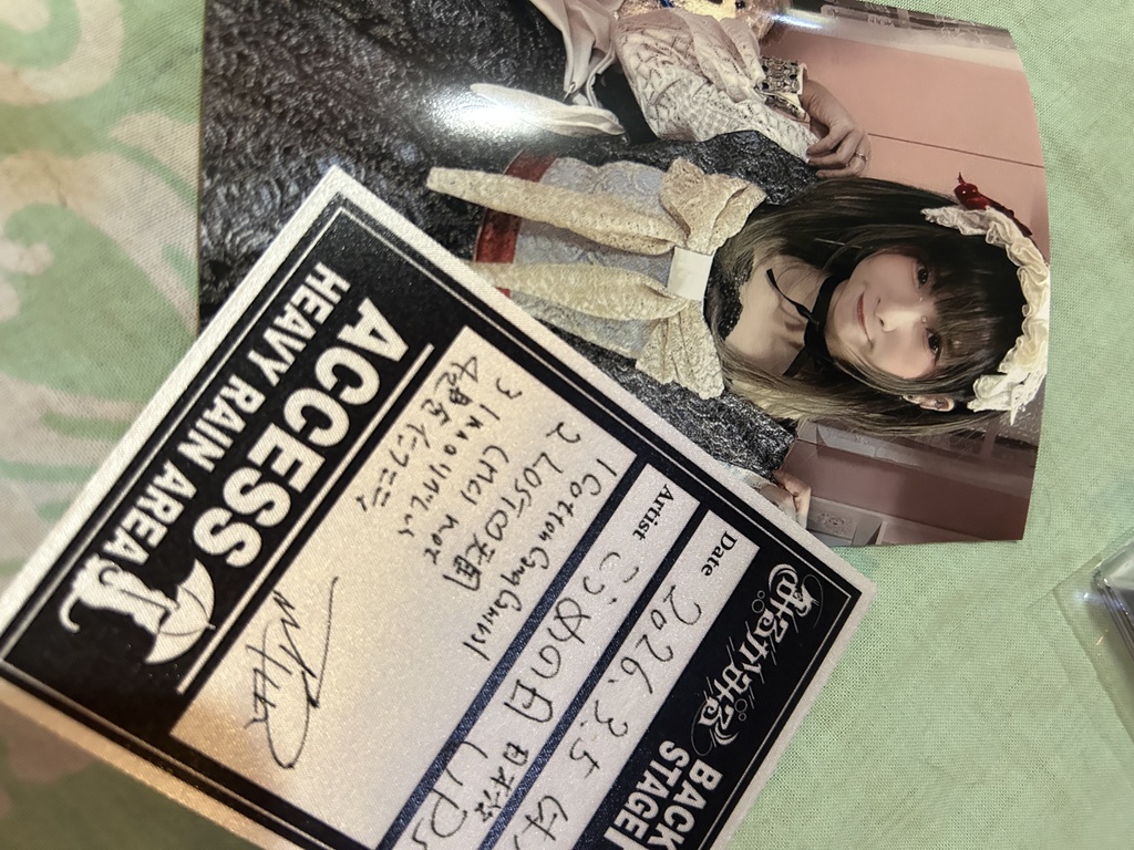 3/5セットリストパスとブロマイド