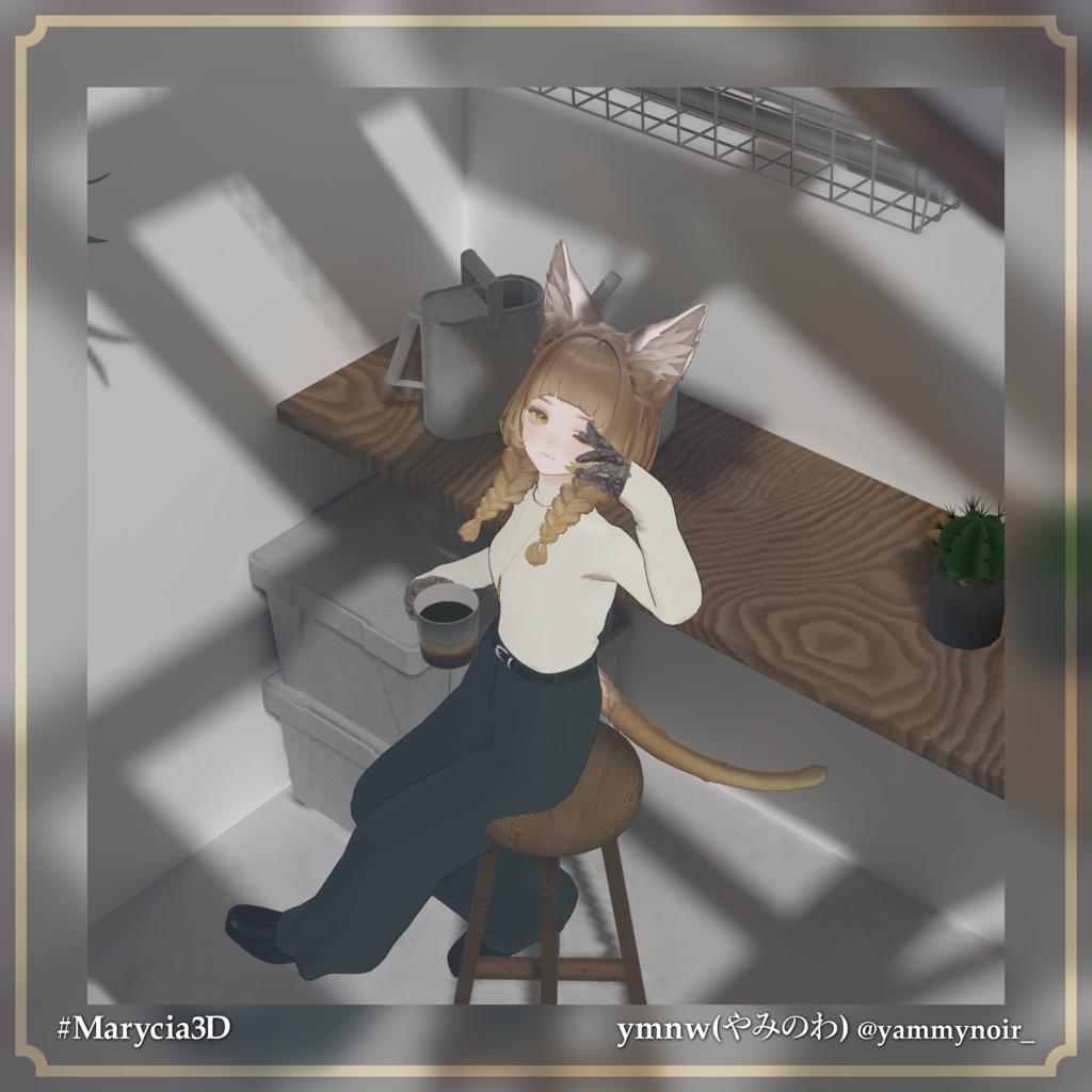 まんまるぱっつんおさげヘア-Round Bangs&Braids Hair【Marycia/山羊のメア対応】