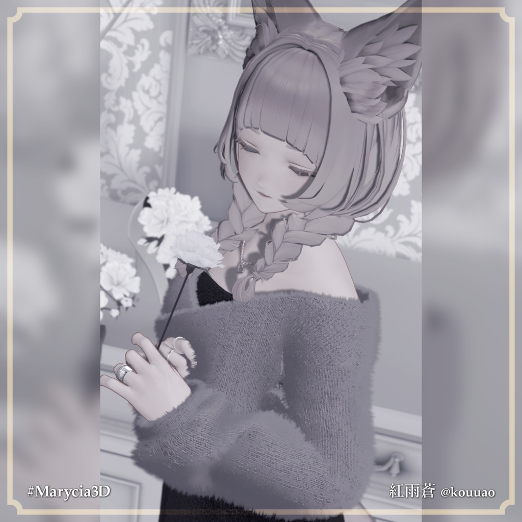 まんまるぱっつんおさげヘア-Round Bangs&Braids Hair【Marycia/山羊のメア対応】